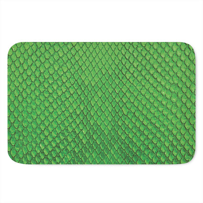 Green Python Snakeskin Print Indoor Door Mat