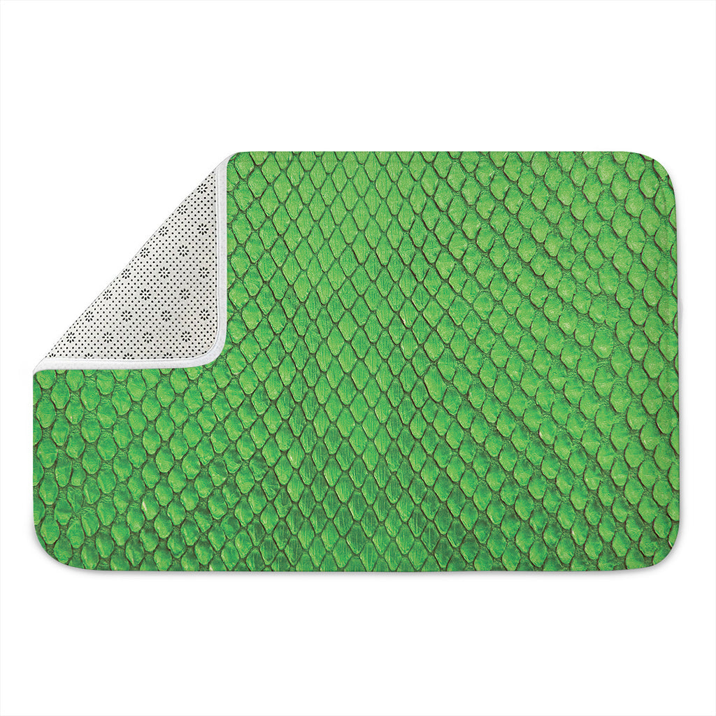 Green Python Snakeskin Print Indoor Door Mat
