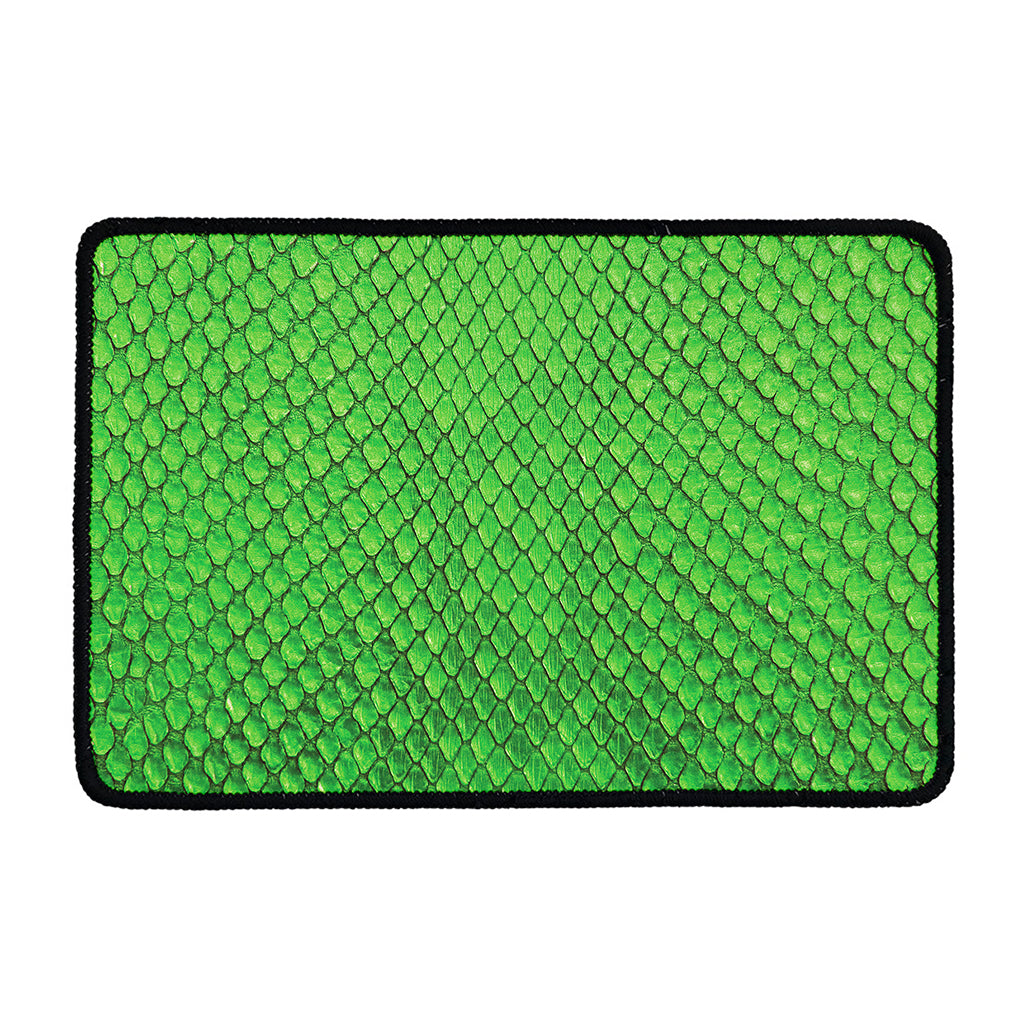 Green Python Snakeskin Print Kitchen Mat