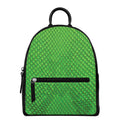 Green Python Snakeskin Print Leather Backpack