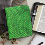 Green Python Snakeskin Print Leather Bible Cover