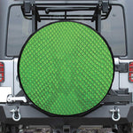Green Python Snakeskin Print Leather Spare Tire Cover