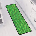 Green Python Snakeskin Print Long Kitchen Mat