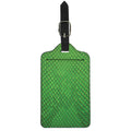 Green Python Snakeskin Print Luggage Tag