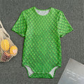 Green Python Snakeskin Print Men's Bodysuit
