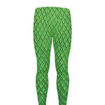 Green Python Snakeskin Print Men's leggings