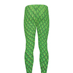 Green Python Snakeskin Print Men's leggings