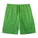 Green Python Snakeskin Print Men's Swim Trunks