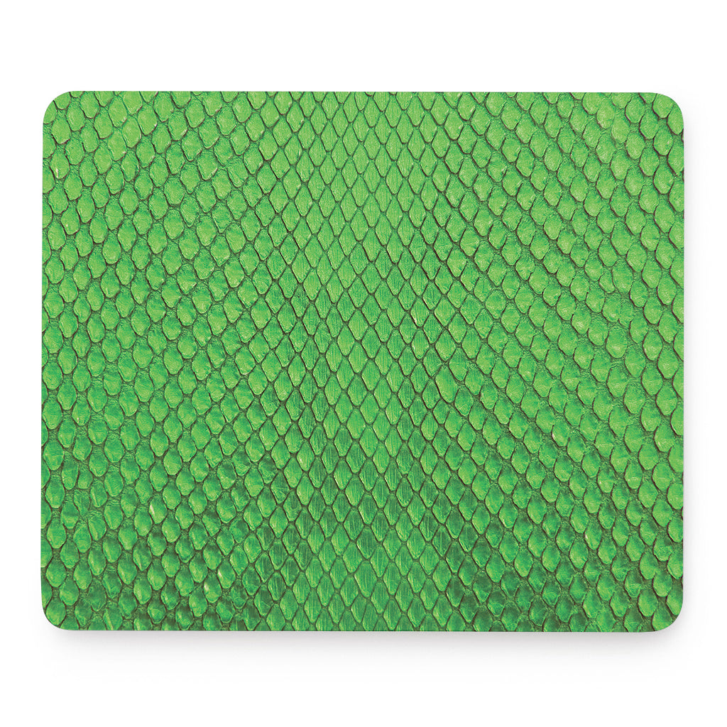 Green Python Snakeskin Print Mouse Pad