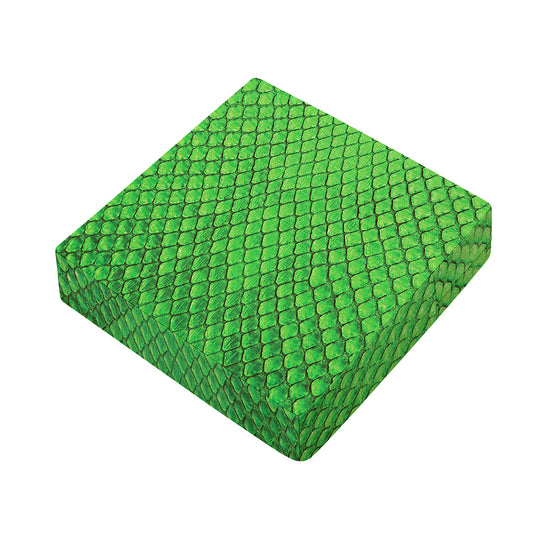 Green Python Snakeskin Print Outdoor Seat Cushion Cover