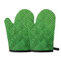 Green Python Snakeskin Print Oven Mitts