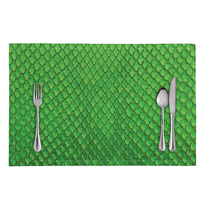 Green Python Snakeskin Print Placemat