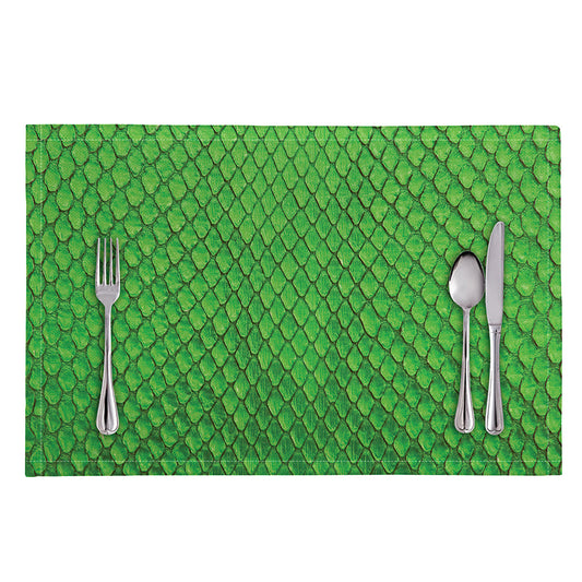 Green Python Snakeskin Print Placemat