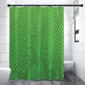 Green Python Snakeskin Print Premium Shower Curtain