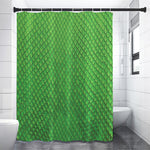 Green Python Snakeskin Print Premium Shower Curtain
