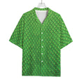 Green Python Snakeskin Print Rayon Hawaiian Shirt