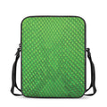 Green Python Snakeskin Print Rectangular Crossbody Bag