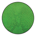 Green Python Snakeskin Print Round Floor Mat