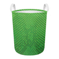 Green Python Snakeskin Print Round Laundry Basket