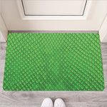 Green Python Snakeskin Print Rubber Doormat