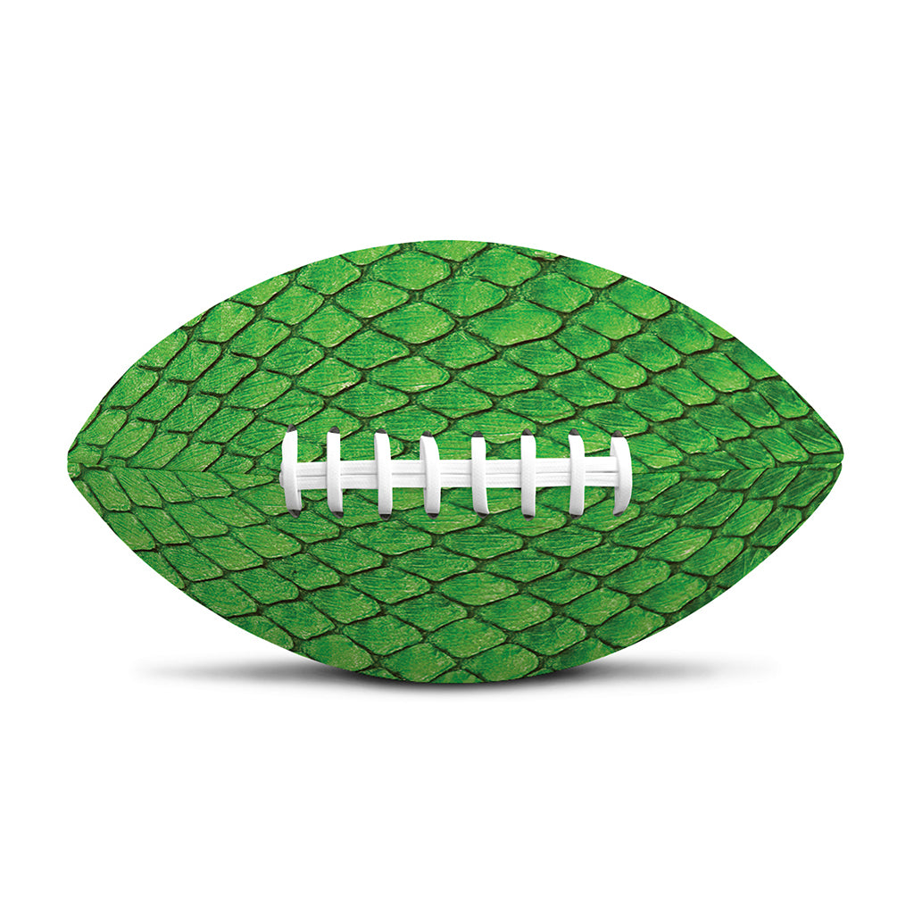 Green Python Snakeskin Print Rugby Ball