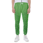 Green Python Snakeskin Print Scuba Joggers