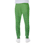 Green Python Snakeskin Print Scuba Joggers