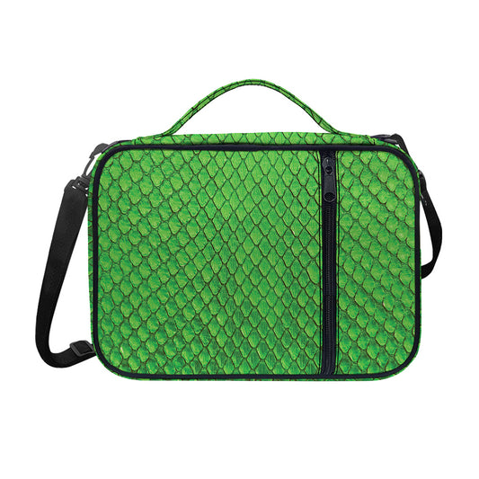 Green Python Snakeskin Print Shoulder Strap Bible Bag