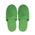 Green Python Snakeskin Print Slippers