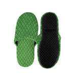 Green Python Snakeskin Print Slippers