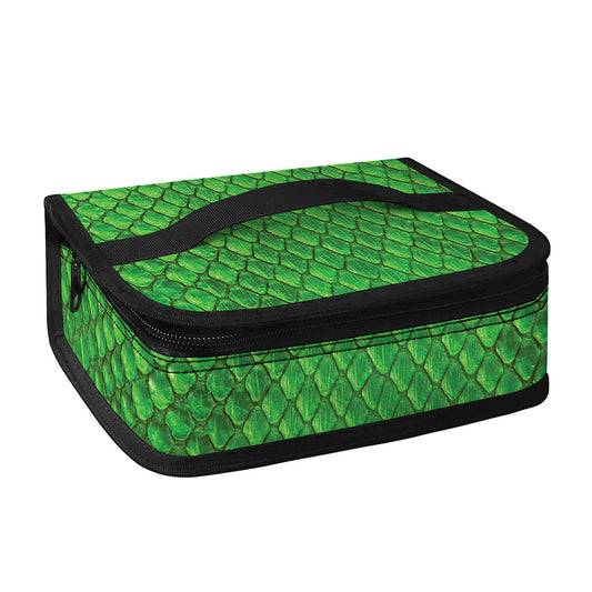 Green Python Snakeskin Print Small Lunch Bag