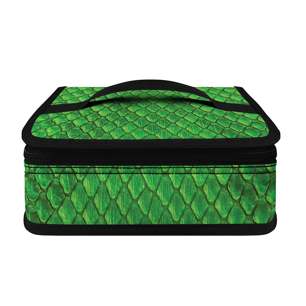 Green Python Snakeskin Print Small Lunch Bag