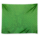 Green Python Snakeskin Print Tapestry