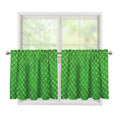 Green Python Snakeskin Print Tier Curtains