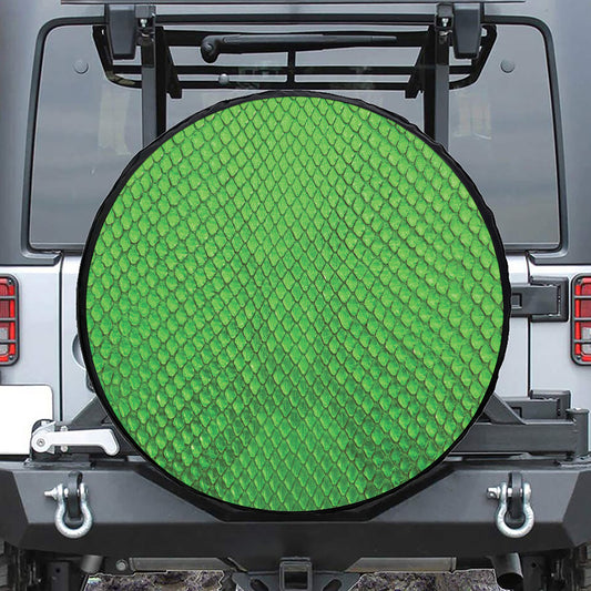 Green Python Snakeskin Print Tire Cover