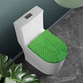 Green Python Snakeskin Print Toilet Lid Cover