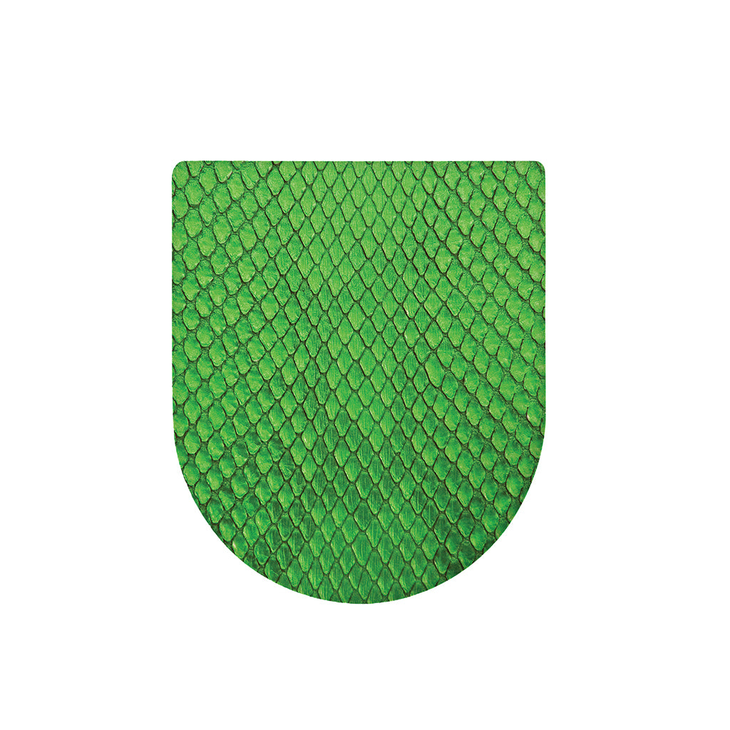 Green Python Snakeskin Print Toilet Lid Cover