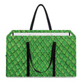 Green Python Snakeskin Print Utility Tote Bag