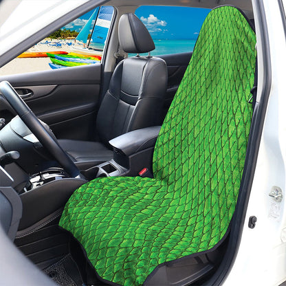Green Python Snakeskin Print Waterproof Car Seat Cover