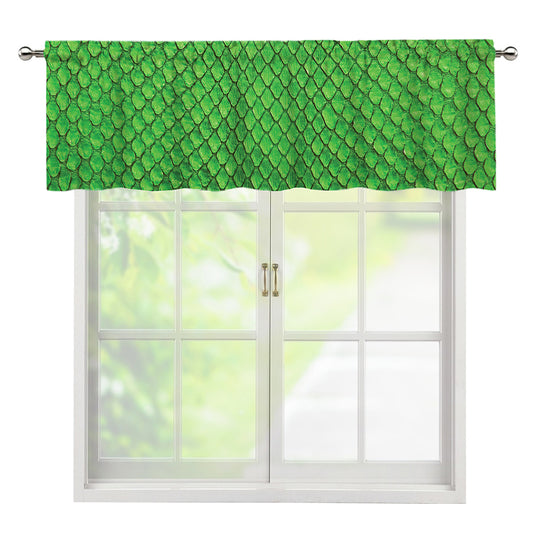Green Python Snakeskin Print Window Valance