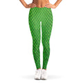 Green Python Snakeskin Print Women's Leggings