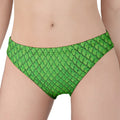 Green Python Snakeskin Print Women's Panties