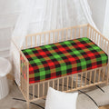 Green Red And Black Buffalo Plaid Print Baby Crib Sheet