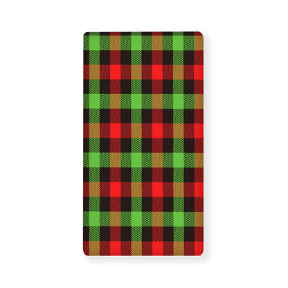 Green Red And Black Buffalo Plaid Print Baby Crib Sheet