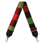 Green Red And Black Buffalo Plaid Print Bag Strap