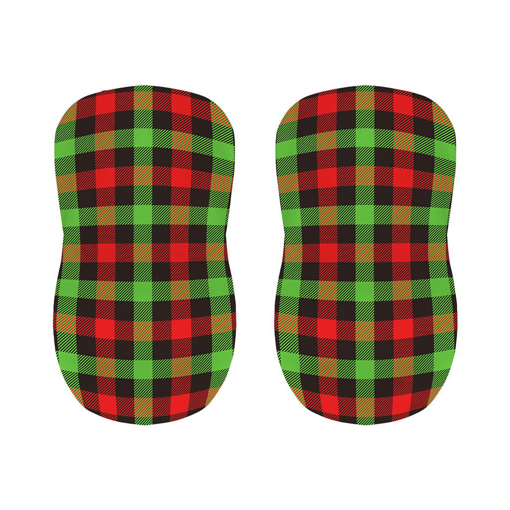 Green Red And Black Buffalo Plaid Print Bar Stool Covers
