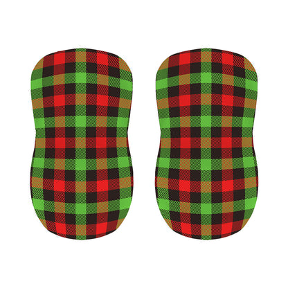Green Red And Black Buffalo Plaid Print Bar Stool Covers