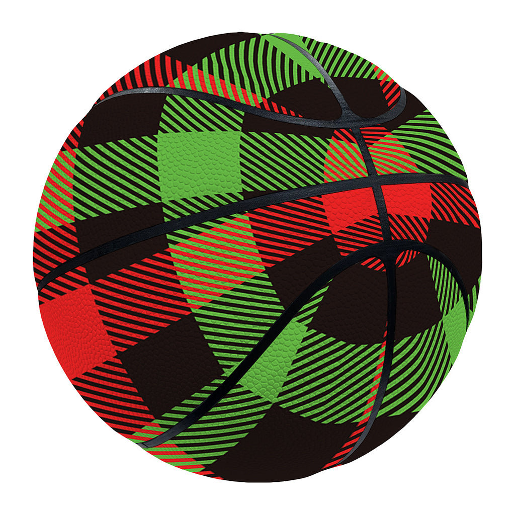 Green Red And Black Buffalo Plaid Print Basketball