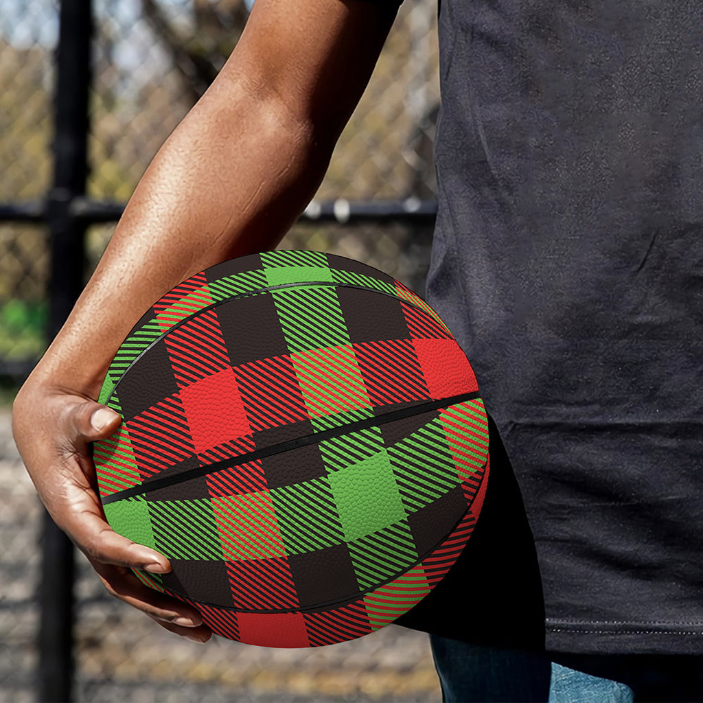 Green Red And Black Buffalo Plaid Print Basketball