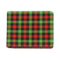 Green Red And Black Buffalo Plaid Print Bifold Wallet